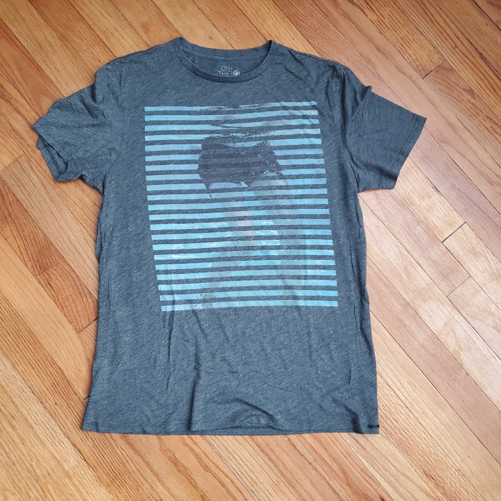 On The Bias Men's T-shirt, Swim Trunks Pic, Medium